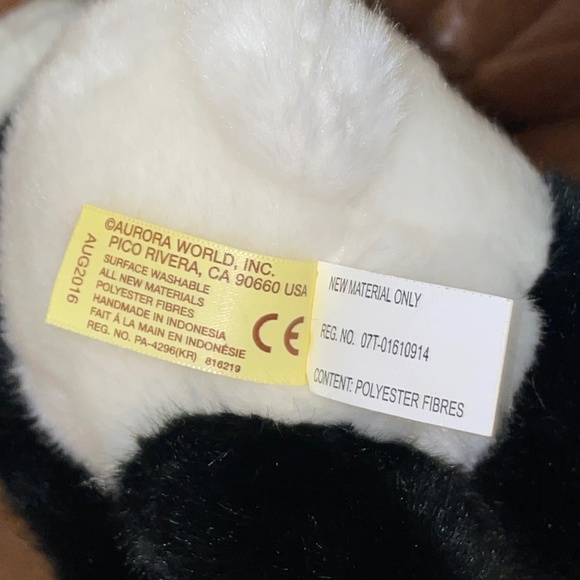 NWOT Miyoni by Aurora 7 Inch Standing Panda Bear Stuffed Animal - Picture 10 of 11